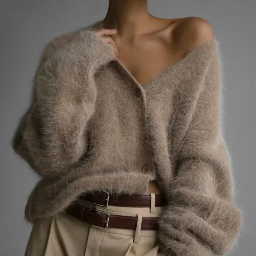 Fashionable Women's Cardigan Korean V Neck Sweater Coat Long Sleeve Oversized Sweater Women Button Solid Y2K Knitted Jacket Top
Fashionable Women's Cardigan Korean V Neck Sweater Coat Long Sleeve Oversized Sweater Women Button Solid Y2K Knitted Jacket Top