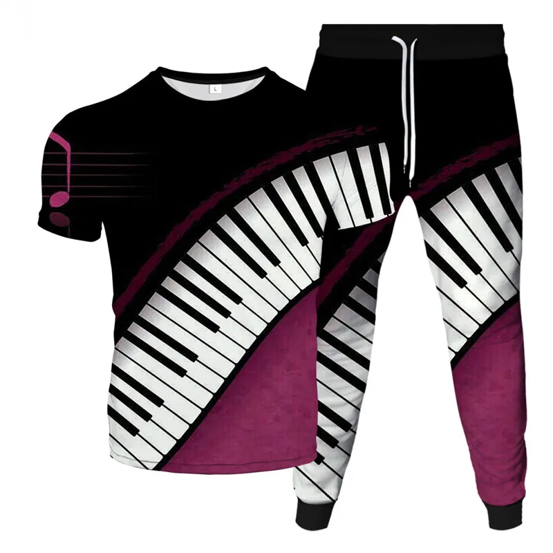 Musical Symbol Piano 3D Print Men Sportswear Set Casual Short-Sleeved T Shirt Pants 2-Piece Set Oversized Pullover Men Clothing
Musical Symbol Piano 3D Print Men Sportswear Set Casual Short-Sleeved T Shirt Pants 2-Piece Set Oversized Pullover Men Clothing