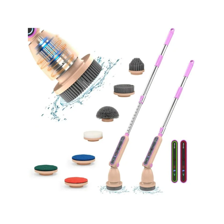 7 In 1 Electric Spin Scrubber For Bathroom Cleaning - Power Scrub Brush With Long Handle - 7 Replaceable Brush Heads - Floor Sc
7 In 1 Electric Spin Scrubber For Bathroom Cleaning - Power Scrub Brush With Long Handle - 7 Replaceable Brush Heads - Floor Sc