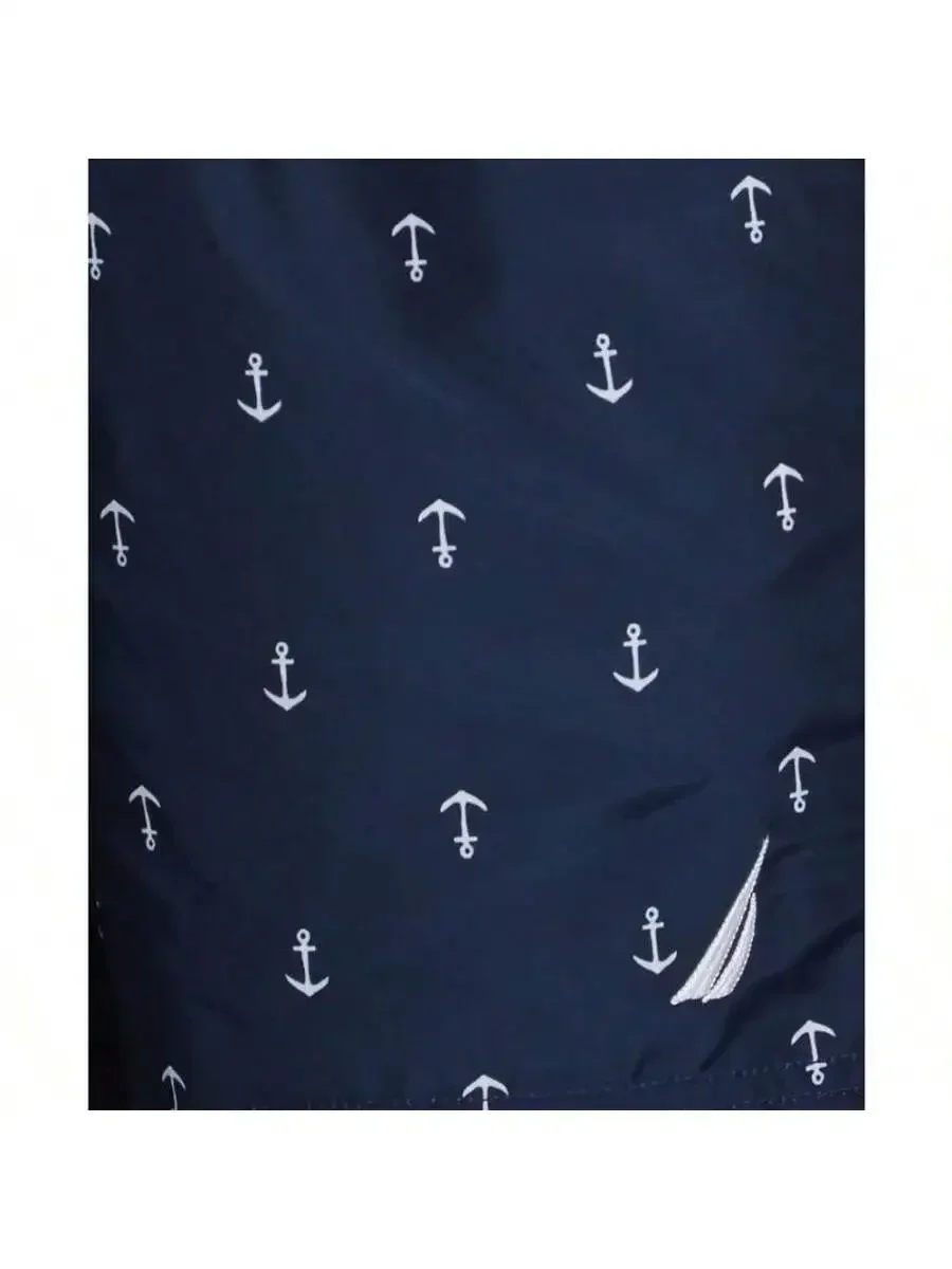 Mens Quick-Dry Anchor Print Swim Trunks 8 Inch Beach Shorts
Mens Quick-Dry Anchor Print Swim Trunks 8 Inch Beach Shorts