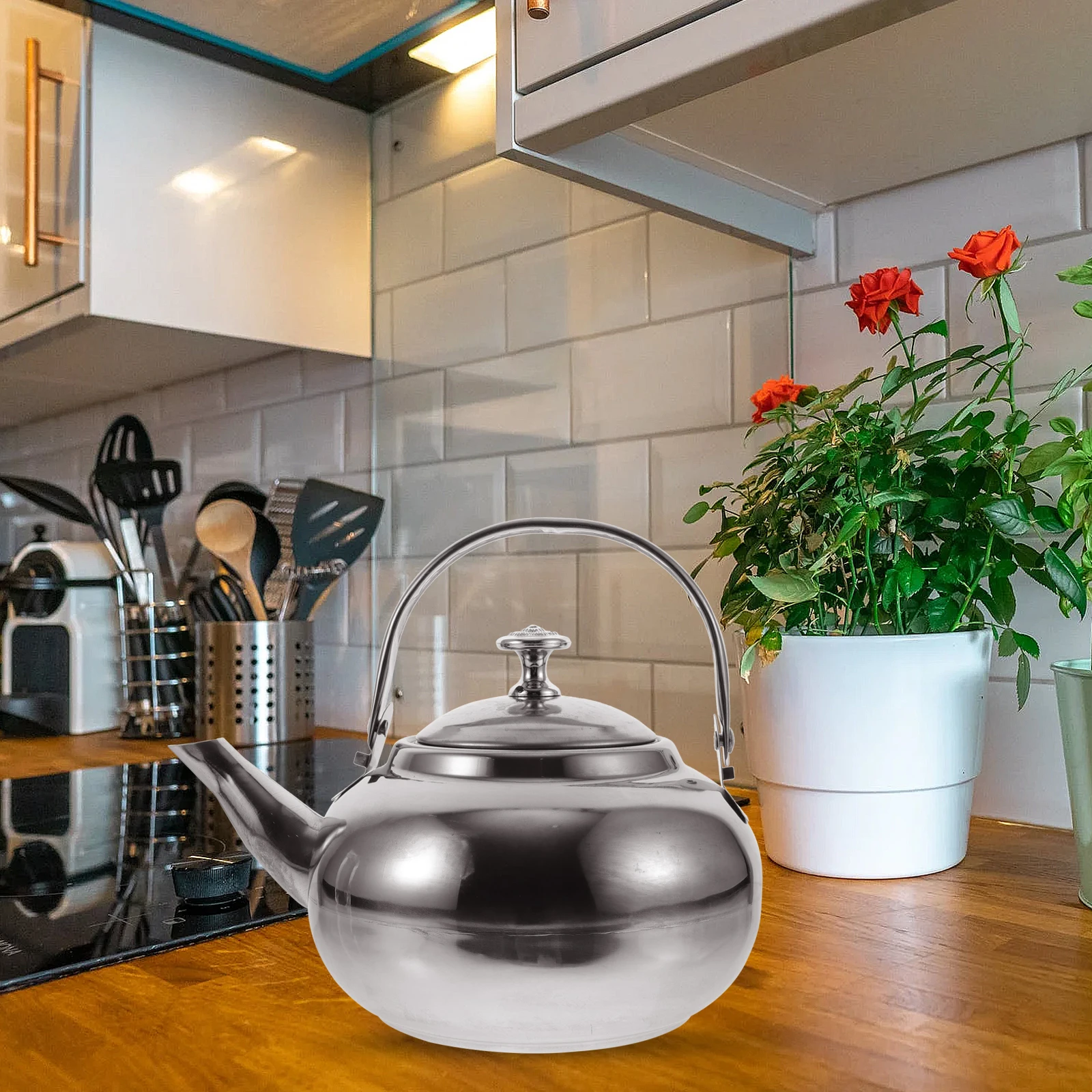 Stainless Steel Tea Kettle Small Metal Teapot For Cold Water Kitchen Use Ergonomic Handle Outdoor Camping Travel Portable
Stainless Steel Tea Kettle Small Metal Teapot For Cold Water Kitchen Use Ergonomic Handle Outdoor Camping Travel Portable