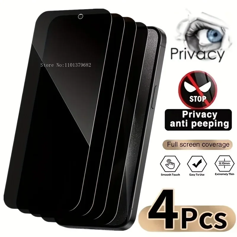 4Pcs Privacy Tempered Glass for iPhone 16 15 14 13 12 11 Pro Max 12 13 Mini Screen Protector for iPhone XS Max XR 7 8 14 15 Plus
4Pcs Privacy Tempered Glass for iPhone 16 15 14 13 12 11 Pro Max 12 13 Mini Screen Protector for iPhone XS Max XR 7 8 14 15 Plus