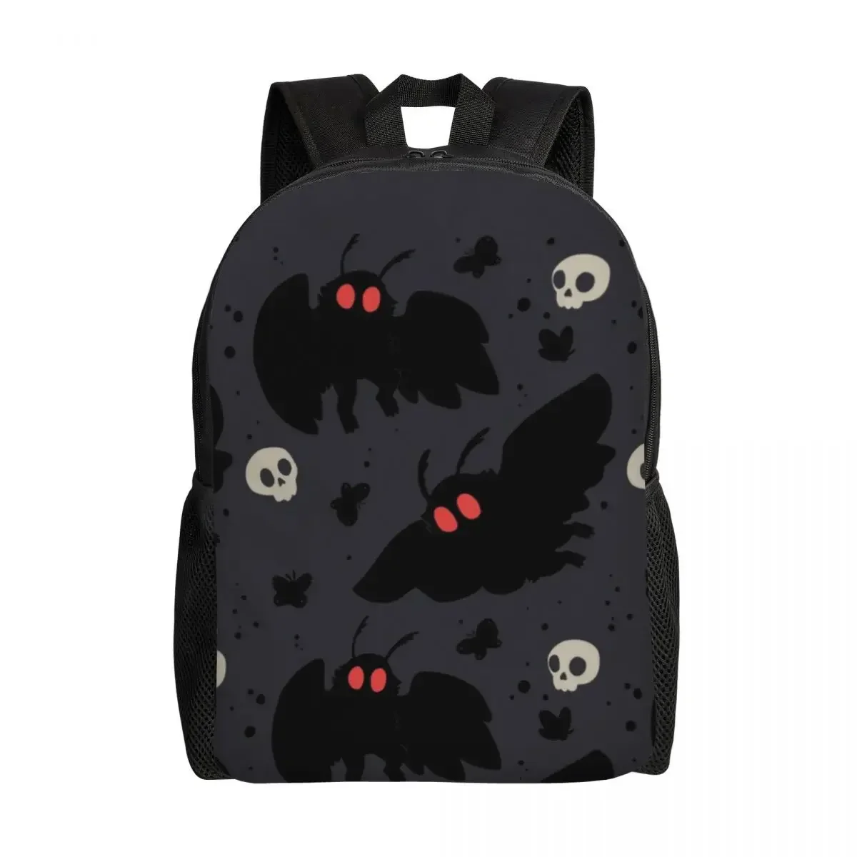 Рюкзаки Mothman для женщин и мужчин, водостойкие, для колледжа, школы, ночной серый череп, рюкзак с принтом, сумка для книг 
Рюкзаки Mothman для женщин и мужчин, водостойкие, для колледжа, школы, ночной серый череп, рюкзак с принтом, сумка для книг