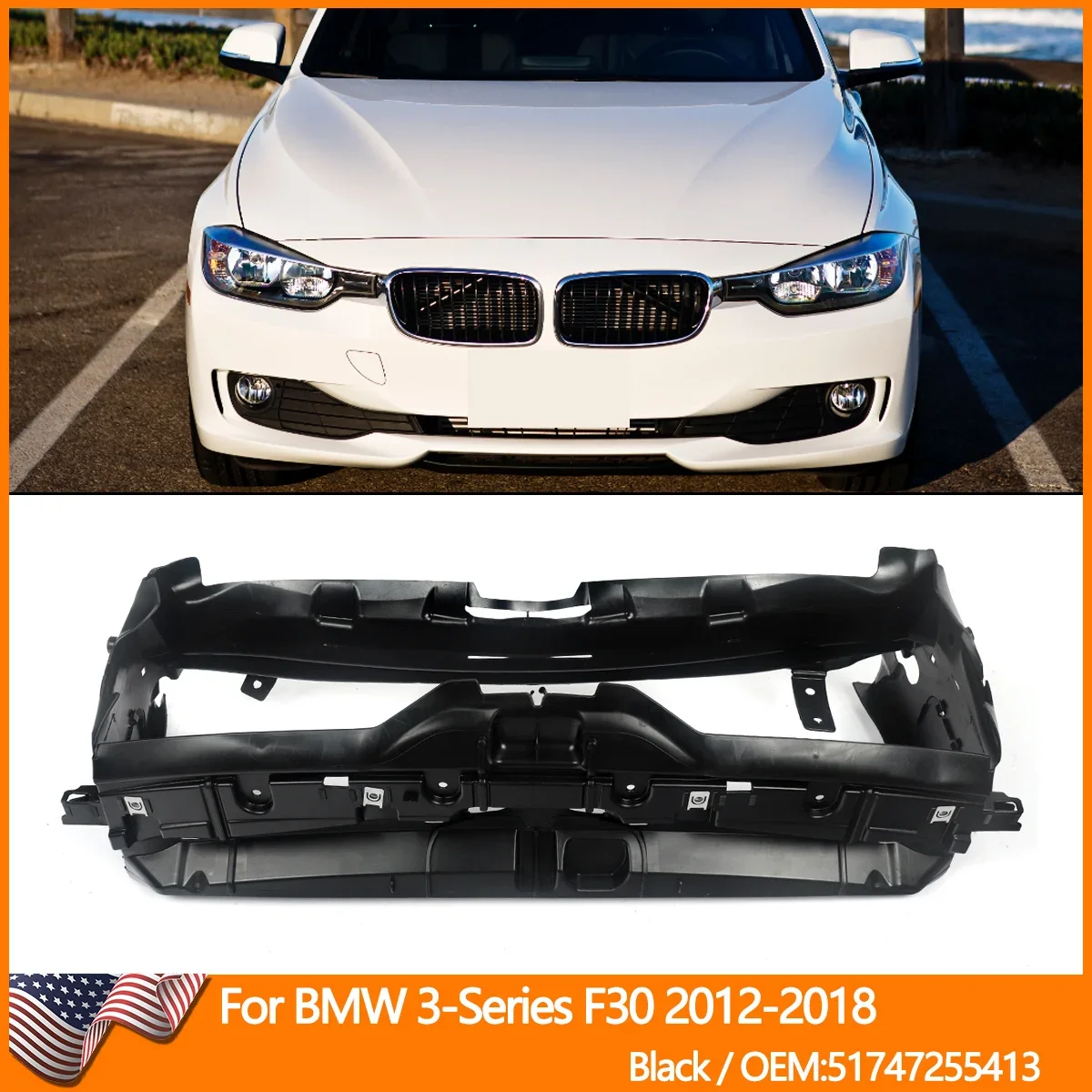 FOR BMW 3 SERIES F30 F31 12-18 FRONT RADIATOR UPPER AIR INTAKE DUCT 51747255413
FOR BMW 3 SERIES F30 F31 12-18 FRONT RADIATOR UPPER AIR INTAKE DUCT 51747255413