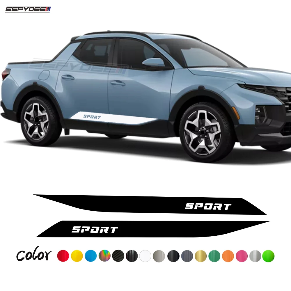 2Pcs Racing Sport Pickup Truck Car Door Side Stickers for Hyundai Santa Cruz SE SEL Body Decor Vinyl Decals Car Accessories
2Pcs Racing Sport Pickup Truck Car Door Side Stickers for Hyundai Santa Cruz SE SEL Body Decor Vinyl Decals Car Accessories