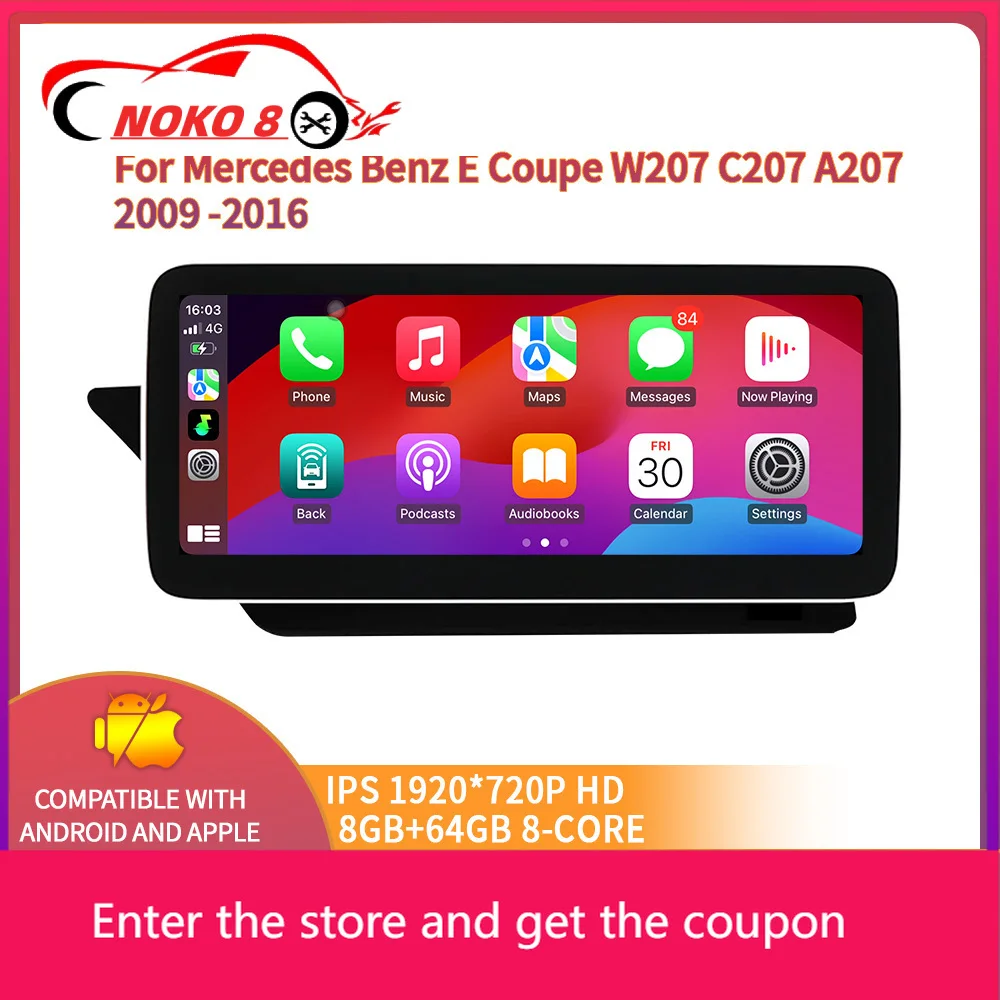 12.3" Radio For Mercedes Benz E Coupe W207 C207 A207 2009-2016 Android 14 Wireless BT Carplay Multimedia GPS Touch Screen Stereo
12.3" Radio For Mercedes Benz E Coupe W207 C207 A207 2009-2016 Android 14 Wireless BT Carplay Multimedia GPS Touch Screen Stereo