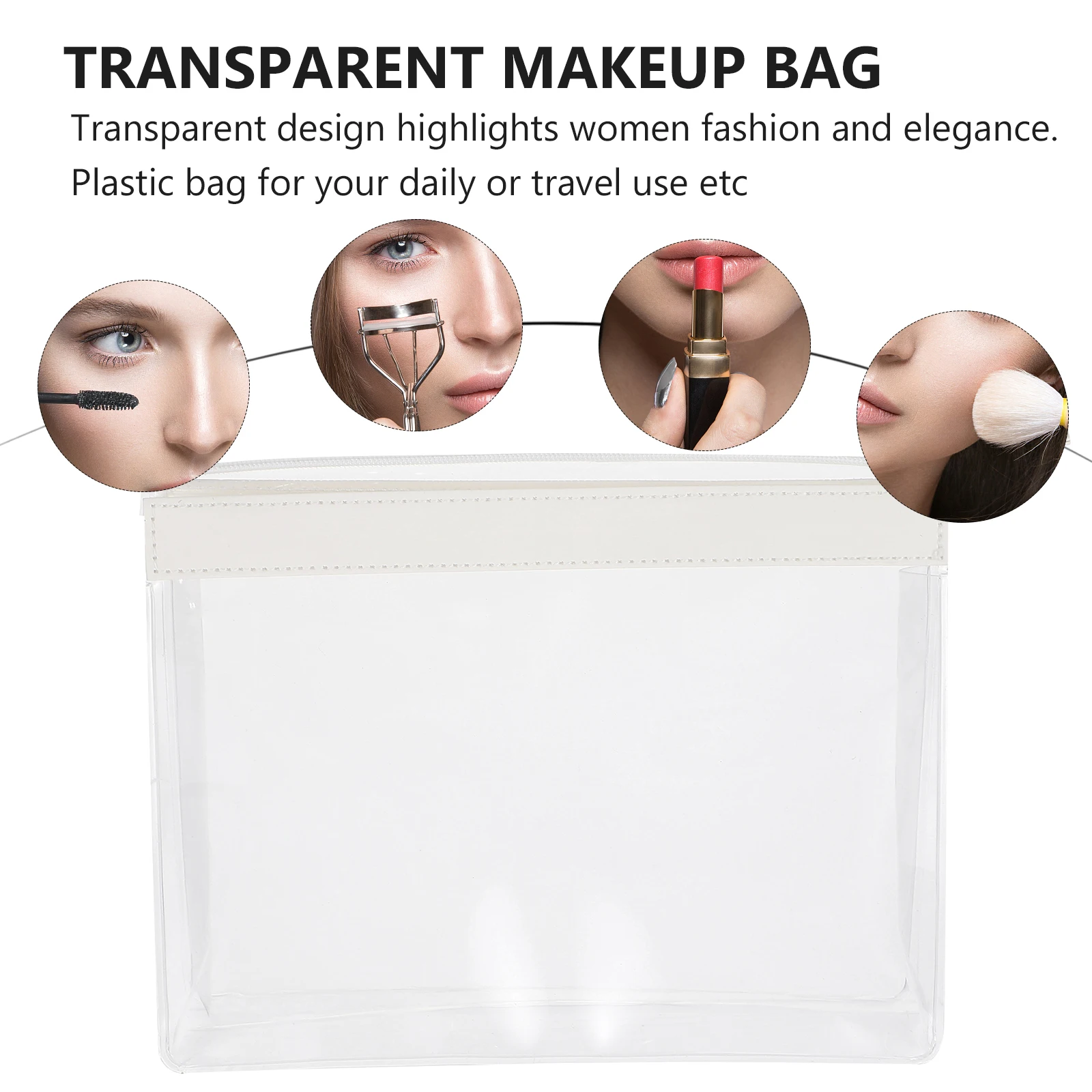 1pc Waterproof Zipper Plastic Transparent Makeup Travel Storage Transparent Wash Gift Wash Makeup Bag Bag For Women
1pc Waterproof Zipper Plastic Transparent Makeup Travel Storage Transparent Wash Gift Wash Makeup Bag Bag For Women