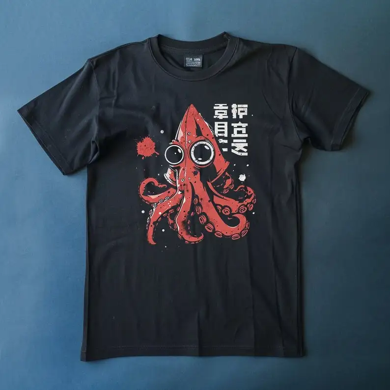 Squid T-Shirt Japanese Style T-Shirt, Streetstyle Tee,Japanese T-shirt, Japan Streetwear, Soft Grunge Clothes
Squid T-Shirt Japanese Style T-Shirt, Streetstyle Tee,Japanese T-shirt, Japan Streetwear, Soft Grunge Clothes