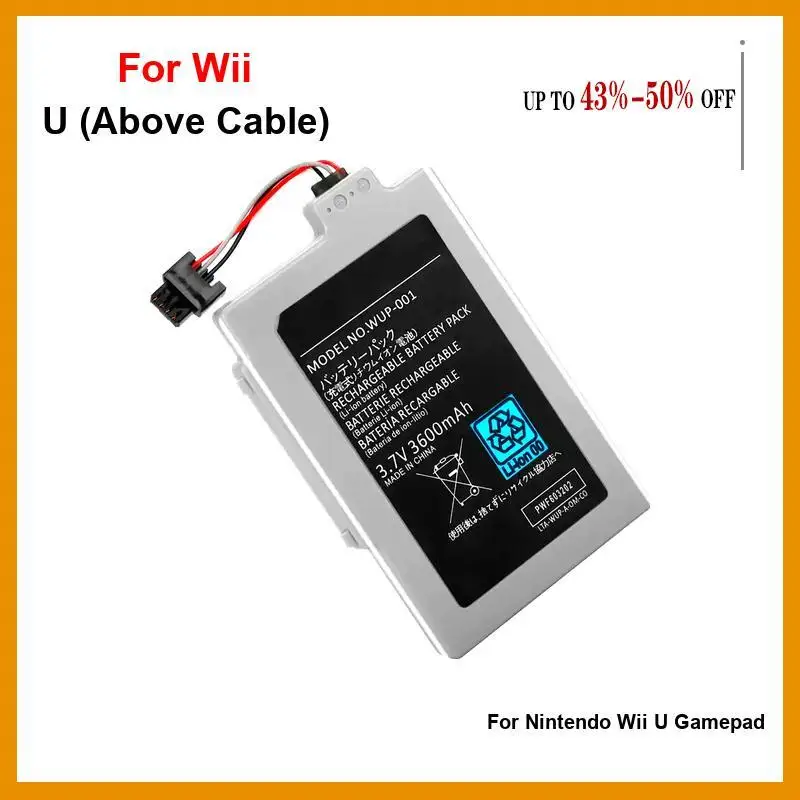 3600Mah Robust Gamepad Battery For Nintendo Wii U Above Cable
3600Mah Robust Gamepad Battery For Nintendo Wii U Above Cable