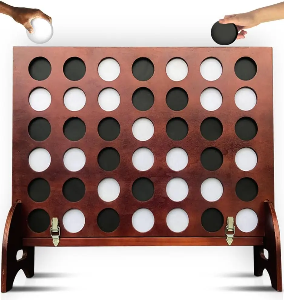 Giant Four in a Row Outdoor Game with Carrying Case, All-Weather & Quieter Design for Family Fun
Giant Four in a Row Outdoor Game with Carrying Case, All-Weather & Quieter Design for Family Fun
