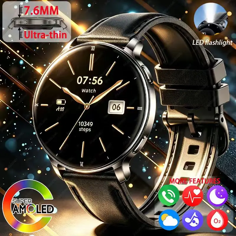 2026 brand new exquisite ultra-thin men's and women's smartwatches, 1.32-inch full touch screen, supporting Android/iOS systems
2026 brand new exquisite ultra-thin men's and women's smartwatches, 1.32-inch full touch screen, supporting Android/iOS systems