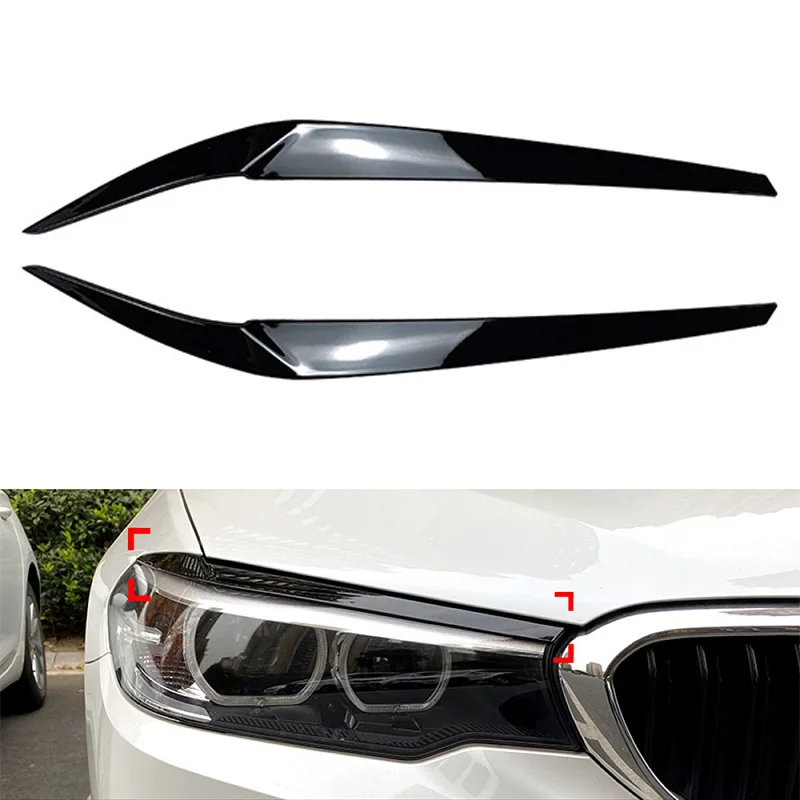 1 Pair Car Front Headlight Eyebrow Eyelid Cover Trim Parts For BMW 5 Series G30 2017-2020
1 Pair Car Front Headlight Eyebrow Eyelid Cover Trim Parts For BMW 5 Series G30 2017-2020