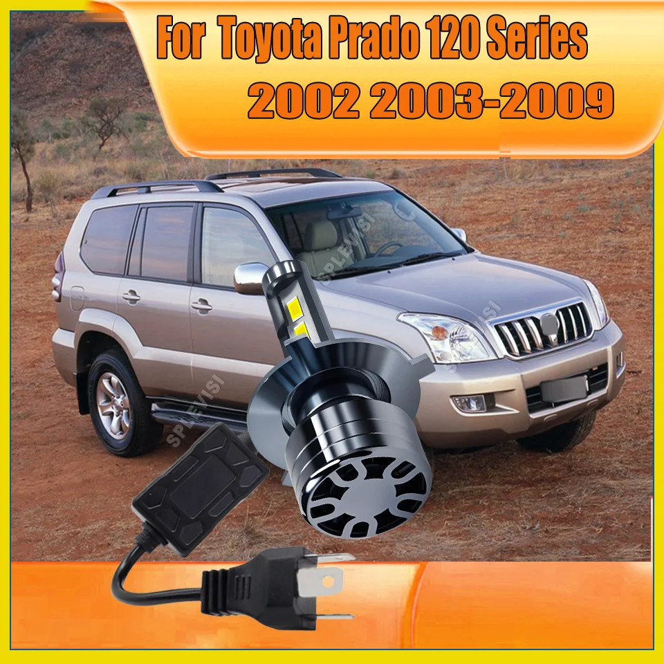 360W LED White Headlight H4 Car Lamp CSP Chip High Bright with Cooling Fan For Toyota Prado 120 Series 2002 2003 2004 2005-2009
360W LED White Headlight H4 Car Lamp CSP Chip High Bright with Cooling Fan For Toyota Prado 120 Series 2002 2003 2004 2005-2009