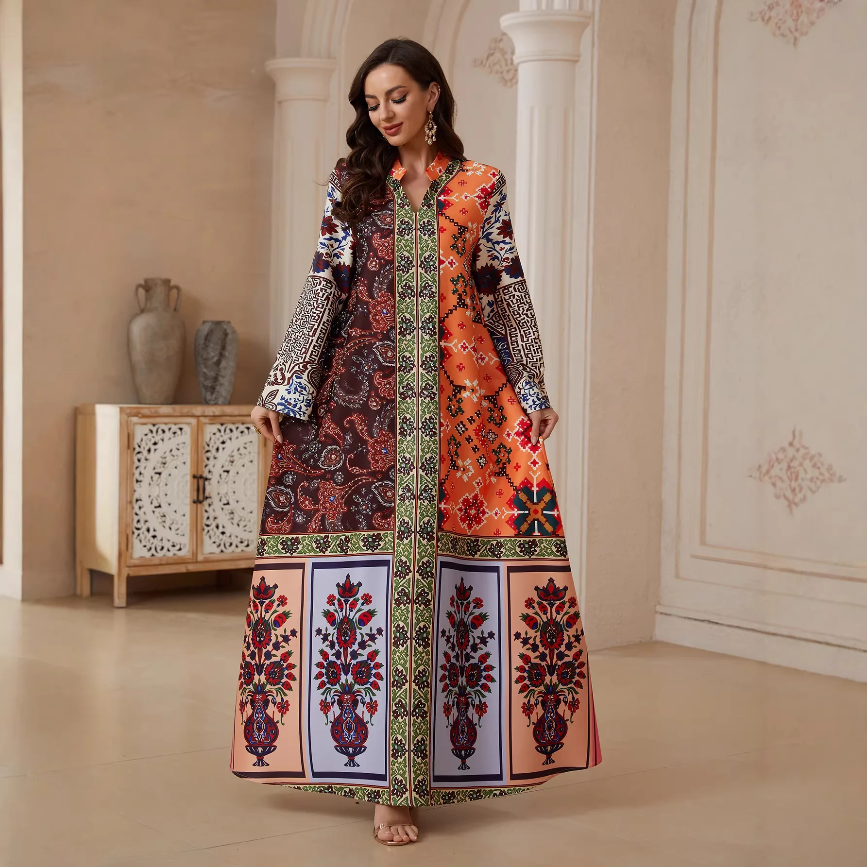 Sw2617 Women's Printed Pullover Dress Clothing Linen 2026 Muslim Long Dress Robe Abaya Ramadan Dubai Luxury Islam Elegant
Sw2617 Women's Printed Pullover Dress Clothing Linen 2026 Muslim Long Dress Robe Abaya Ramadan Dubai Luxury Islam Elegant