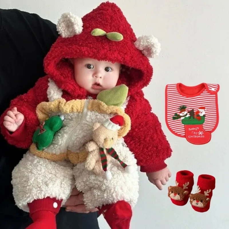 Christmas Santa Claus Boys Girls Jumpsuit Cute Red Winter Warm Sleepwear Pajamas Fluffy Onesie Xmas Theme Party Birthday Clothes
Christmas Santa Claus Boys Girls Jumpsuit Cute Red Winter Warm Sleepwear Pajamas Fluffy Onesie Xmas Theme Party Birthday Clothes
