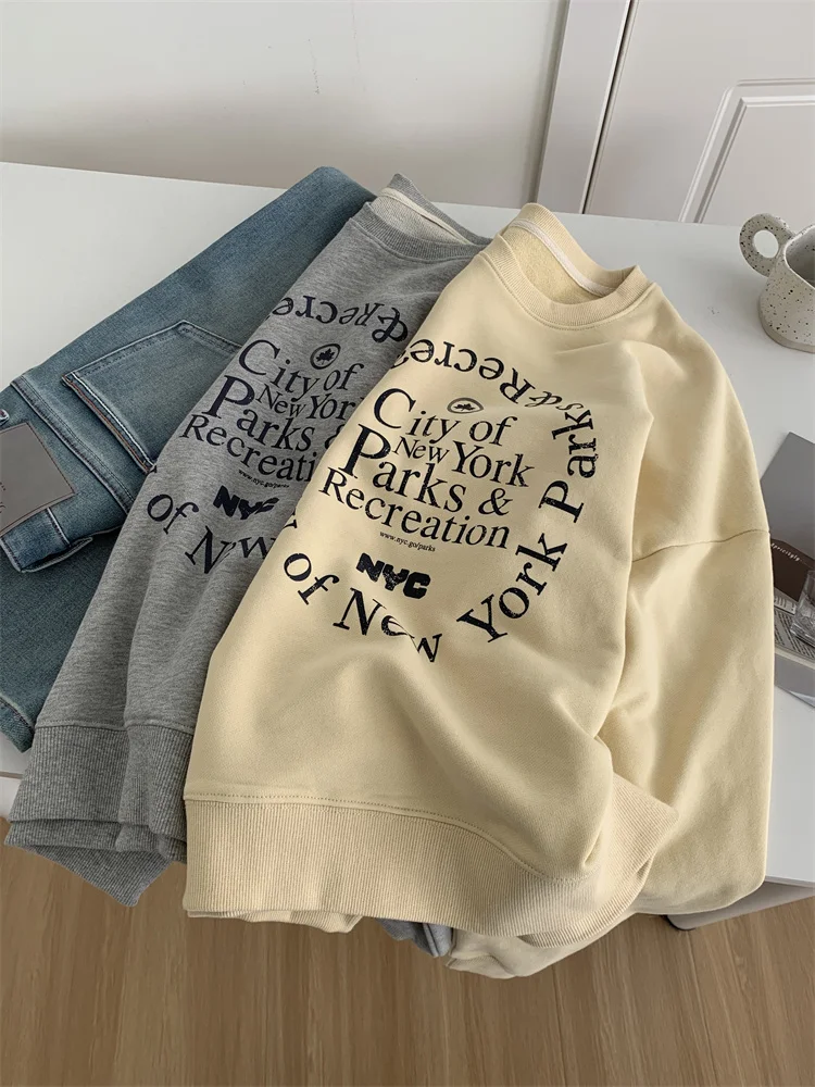 CALYMIX 2015 Letter Graphic Print Sweatshirt Hoodie For Women, Loose Round Neck Pullover
CALYMIX 2015 Letter Graphic Print Sweatshirt Hoodie For Women, Loose Round Neck Pullover