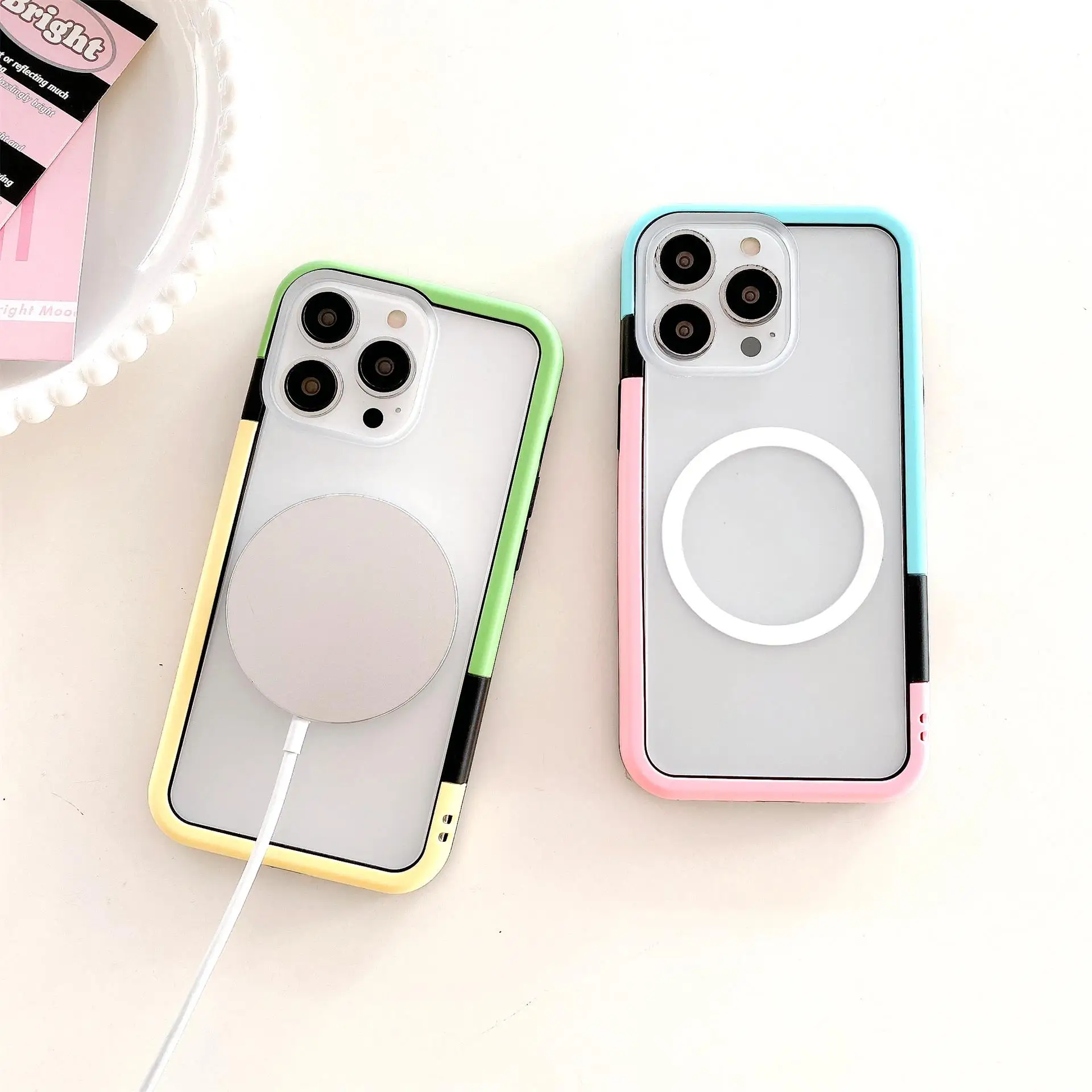 For IPhone 15 14 13 12 Pro Max Mini Plus Magsafe Case Magnetic Wireless Charging Colorful Silicone Frame Apart Matte Back Cover
For IPhone 15 14 13 12 Pro Max Mini Plus Magsafe Case Magnetic Wireless Charging Colorful Silicone Frame Apart Matte Back Cover