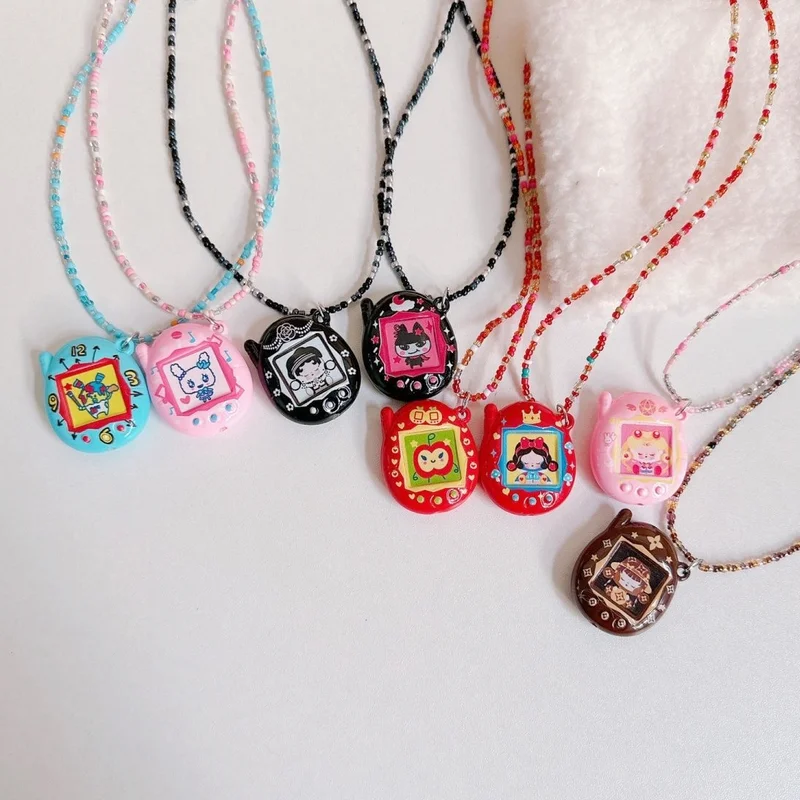Cute Tamagotchi Beaded Necklace Playful Design With Realistic Electronic Pet Original Handmade Pendant Toy Girls Gift
Cute Tamagotchi Beaded Necklace Playful Design With Realistic Electronic Pet Original Handmade Pendant Toy Girls Gift