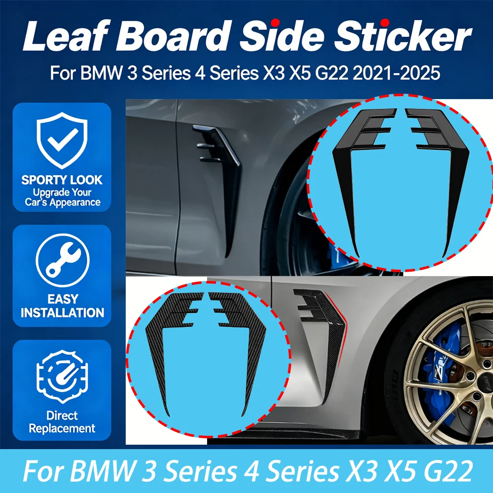 Leaf Board Side Sticker for BMW 3 Series 4 Series X3 X5 G22 2021-2025 Side Wing Knife External Decoration 2 Pair Body kit Tuning
Leaf Board Side Sticker for BMW 3 Series 4 Series X3 X5 G22 2021-2025 Side Wing Knife External Decoration 2 Pair Body kit Tuning