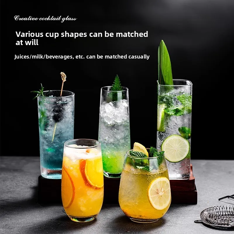 Creative High-value Glass Cups, Bar Accessories Cocktail Glass, Fruit Juice Cold Drink Sparkling Beer Glass, Mojito Wine Glasses
Creative High-value Glass Cups, Bar Accessories Cocktail Glass, Fruit Juice Cold Drink Sparkling Beer Glass, Mojito Wine Glasses