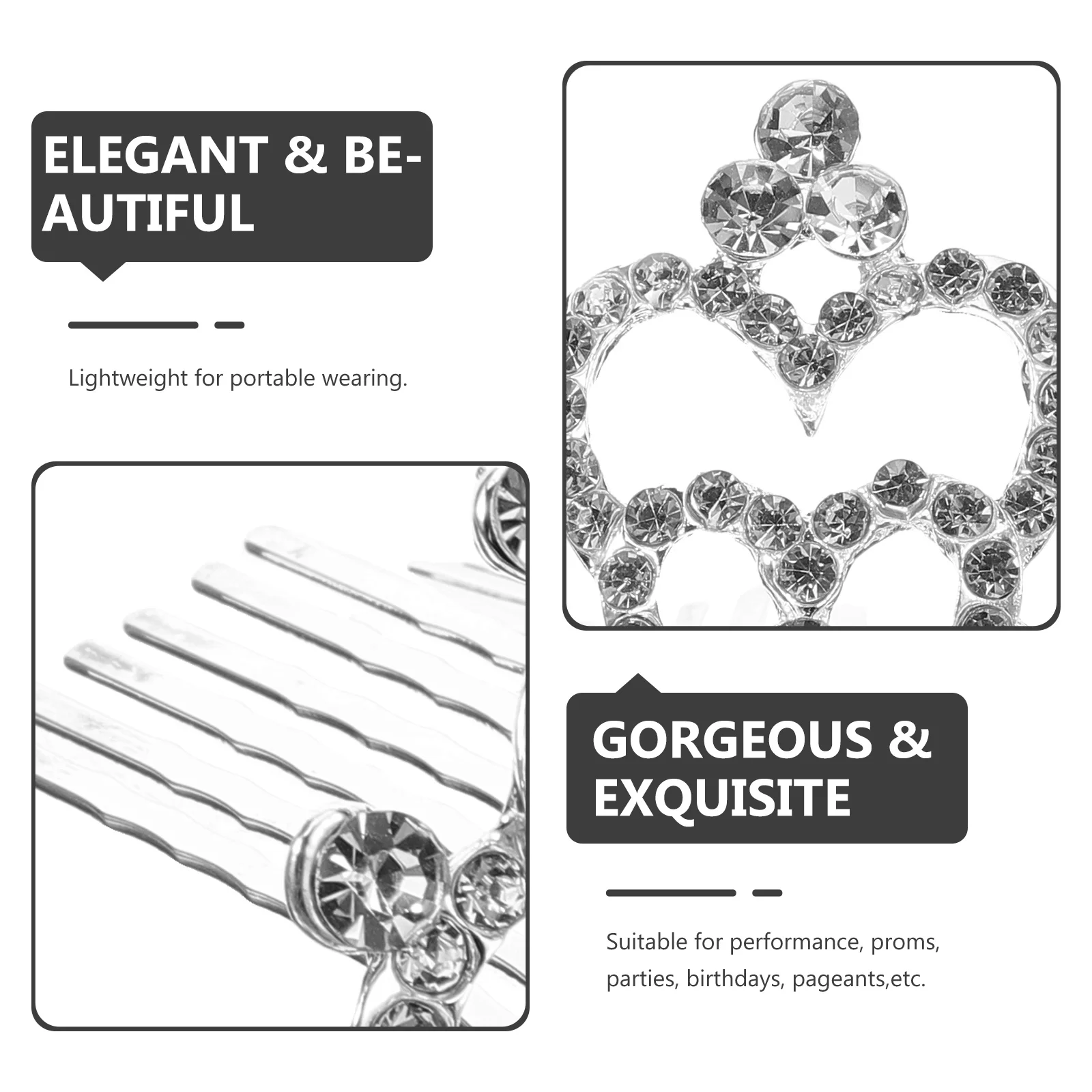 Drill Crown Comb Elegant Tiara Headdress for Kids Girls Performance Proms Parties Birthday Decoration
Drill Crown Comb Elegant Tiara Headdress for Kids Girls Performance Proms Parties Birthday Decoration