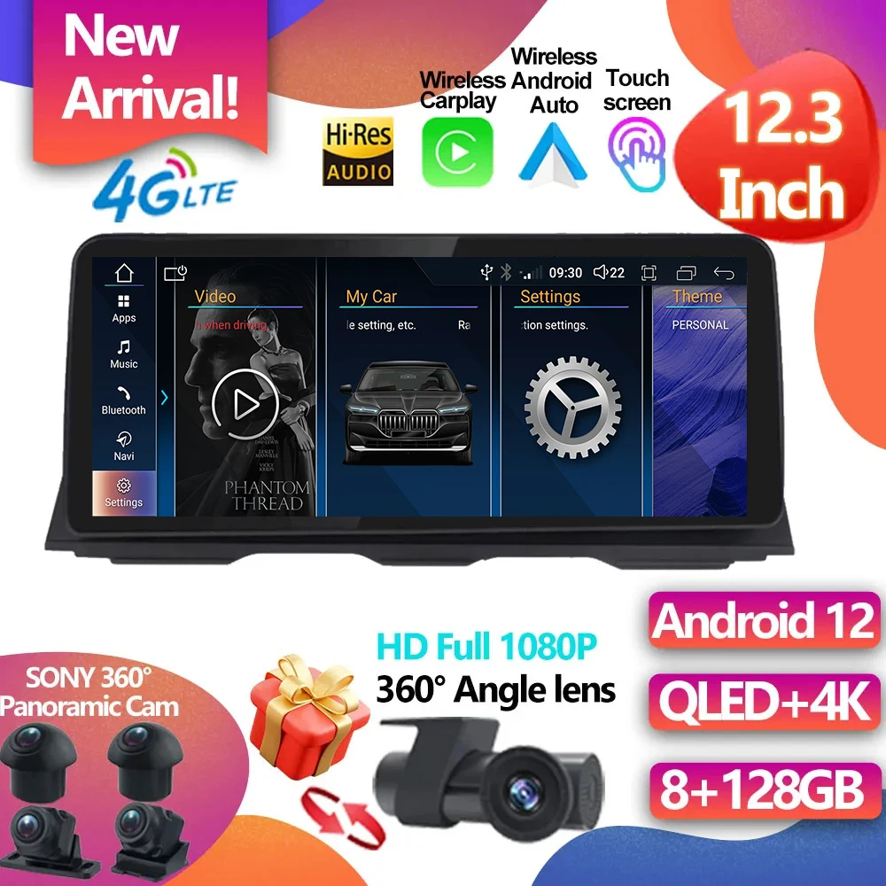 Для BMW 5 серии F10 F11 F18 2010-2016 12,3 дюйма Carplay 1920*720P Android 12 Автомобильный мультимедийный плеер CIC NBT Система GPS-навигации
Для BMW 5 серии F10 F11 F18 2010-2016 12,3 дюйма Carplay 1920*720P Android 12 Автомобильный мультимедийный плеер CIC NBT Система GPS-навигации