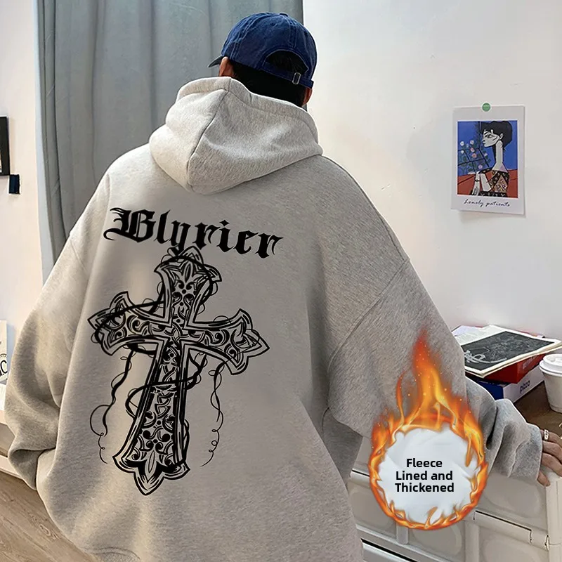 American High Street Oversize Hoodie Men's Winter Thiened Fce Lined Sportswear Casual Loose Fit Printed Hat Jaet
American High Street Oversize Hoodie Men's Winter Thiened Fce Lined Sportswear Casual Loose Fit Printed Hat Jaet