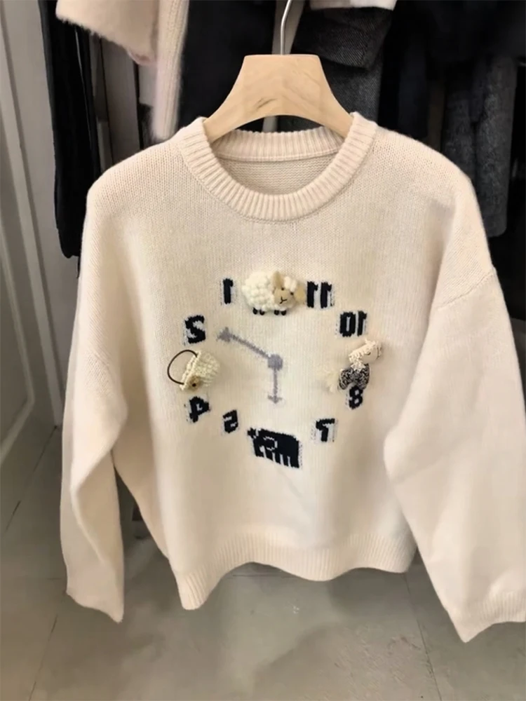 Корейский свитер с круглым вырезом и вышивкой, милый мультяшный дизайн, большие размеры, универсальный, осенне-зимний, новинка, теплый, с функцией подогрева
Корейский свитер с круглым вырезом и вышивкой, милый мультяшный дизайн, большие размеры, универсальный, осенне-зимний, новинка, теплый, с функцией подогрева