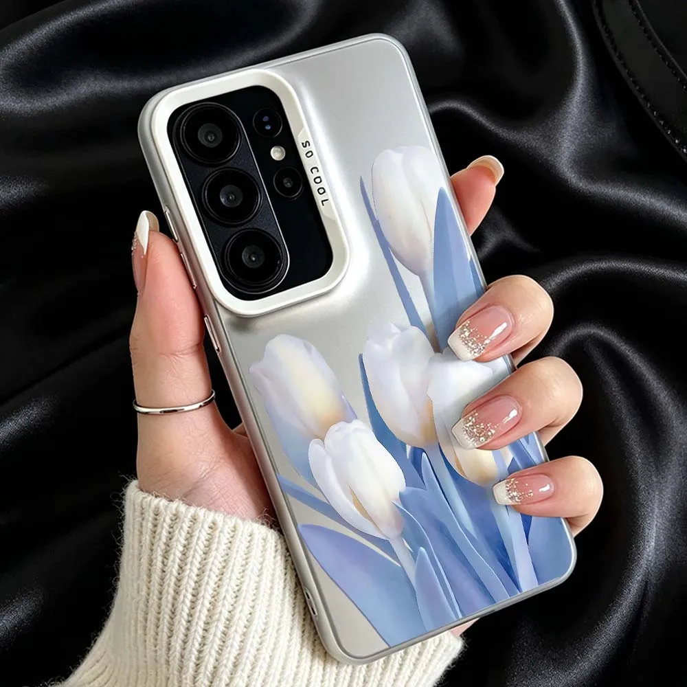 White Tulip Blue Leaf Phone Case For Samsung Galaxy S26 S25 S24 S23 S22 S21 S20 Ultra FE Plus Edge Plating Matte Cover
White Tulip Blue Leaf Phone Case For Samsung Galaxy S26 S25 S24 S23 S22 S21 S20 Ultra FE Plus Edge Plating Matte Cover