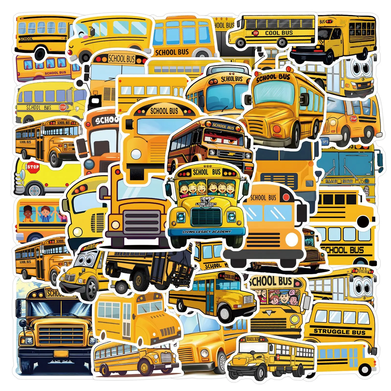 55PCS Cartoon School Bus Stickers Cute Funny Graffiti Decoration DIY mobile phone Suitcase Water Cup Notebook Decals Kids Toy
55PCS Cartoon School Bus Stickers Cute Funny Graffiti Decoration DIY mobile phone Suitcase Water Cup Notebook Decals Kids Toy