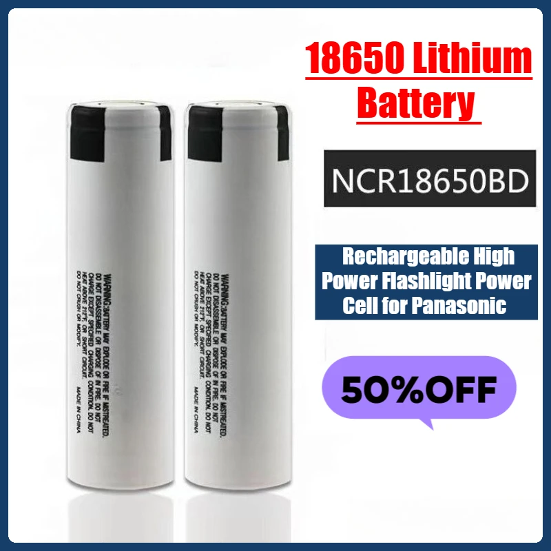 18650 Lithium Battery with Large Capacity of 3200, Rechargeable High - Power Flashlight Power Cell for Panasonic NCR18650BD
18650 Lithium Battery with Large Capacity of 3200, Rechargeable High - Power Flashlight Power Cell for Panasonic NCR18650BD