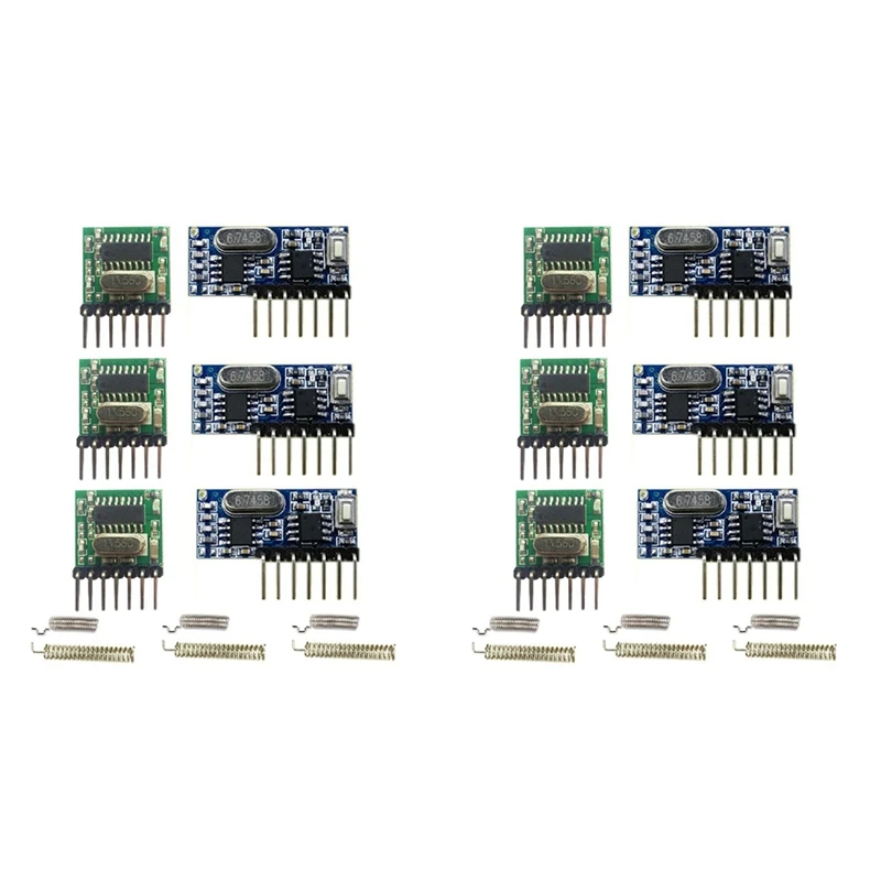 L72A-2X Беспроводной RX480E-4WQB 433 МГц Радиочастотный модуль передатчика и приемника 3 комплекта 4-канального комплекта выходной связи для дистанционного управления
L72A-2X Беспроводной RX480E-4WQB 433 МГц Радиочастотный модуль передатчика и приемника 3 комплекта 4-канального комплекта выходной связи для дистанционного управления