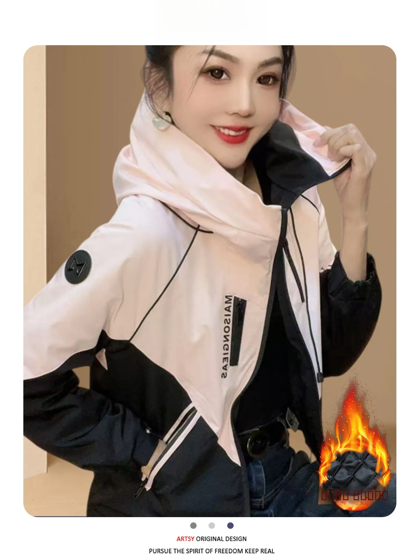 Women's Casual Thiened ort Jaet Cotton Sandwich Winter New Loose All-Match Fce-Lined Coat Regular Sve Long Zipper
Women's Casual Thiened ort Jaet Cotton Sandwich Winter New Loose All-Match Fce-Lined Coat Regular Sve Long Zipper