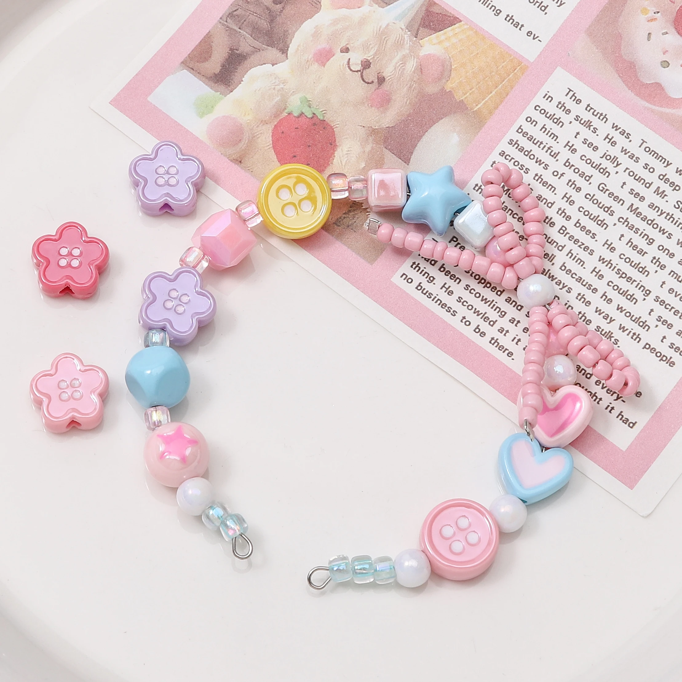 2-5pcs Acrylic Flower Button Beads 12mm Hole 2mm Various Colors DIY Jewelry Making Supplies for Phone Case Bracelets Necklaces
2-5pcs Acrylic Flower Button Beads 12mm Hole 2mm Various Colors DIY Jewelry Making Supplies for Phone Case Bracelets Necklaces