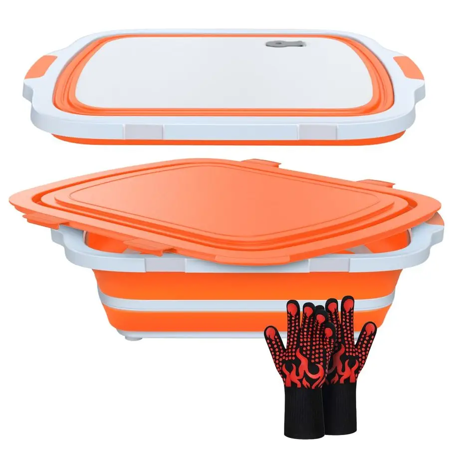 Collapsible BBQ Prep Tub with Cutting Board amp Drain Plug Portable Food Prep Station for Kitchen, Camping amp Grill Dishwasher
Collapsible BBQ Prep Tub with Cutting Board amp Drain Plug Portable Food Prep Station for Kitchen, Camping amp Grill Dishwasher