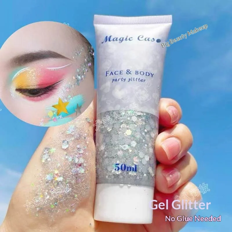 Magic Casa Party Glitter Face And Body Shiny Sequined Gel Liquid Eye Shado w Hair Glitter Stage Makeup Long Lasting 50ml
Magic Casa Party Glitter Face And Body Shiny Sequined Gel Liquid Eye Shado w Hair Glitter Stage Makeup Long Lasting 50ml