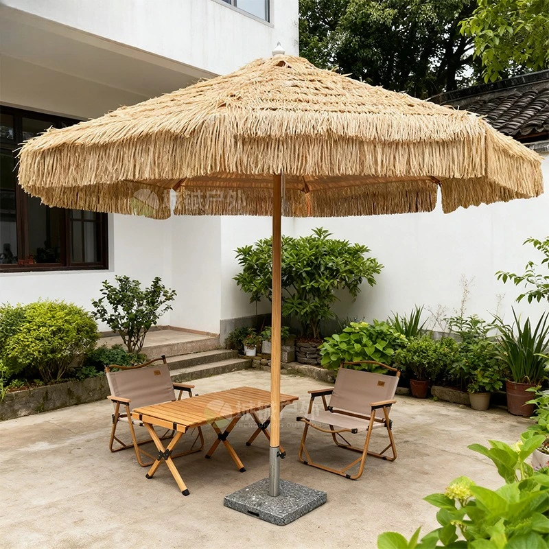 Outdoor thatch umbrella beach camping seaside villa aluminum wood grain sun protection wind resistance outdoor courtyard
Outdoor thatch umbrella beach camping seaside villa aluminum wood grain sun protection wind resistance outdoor courtyard