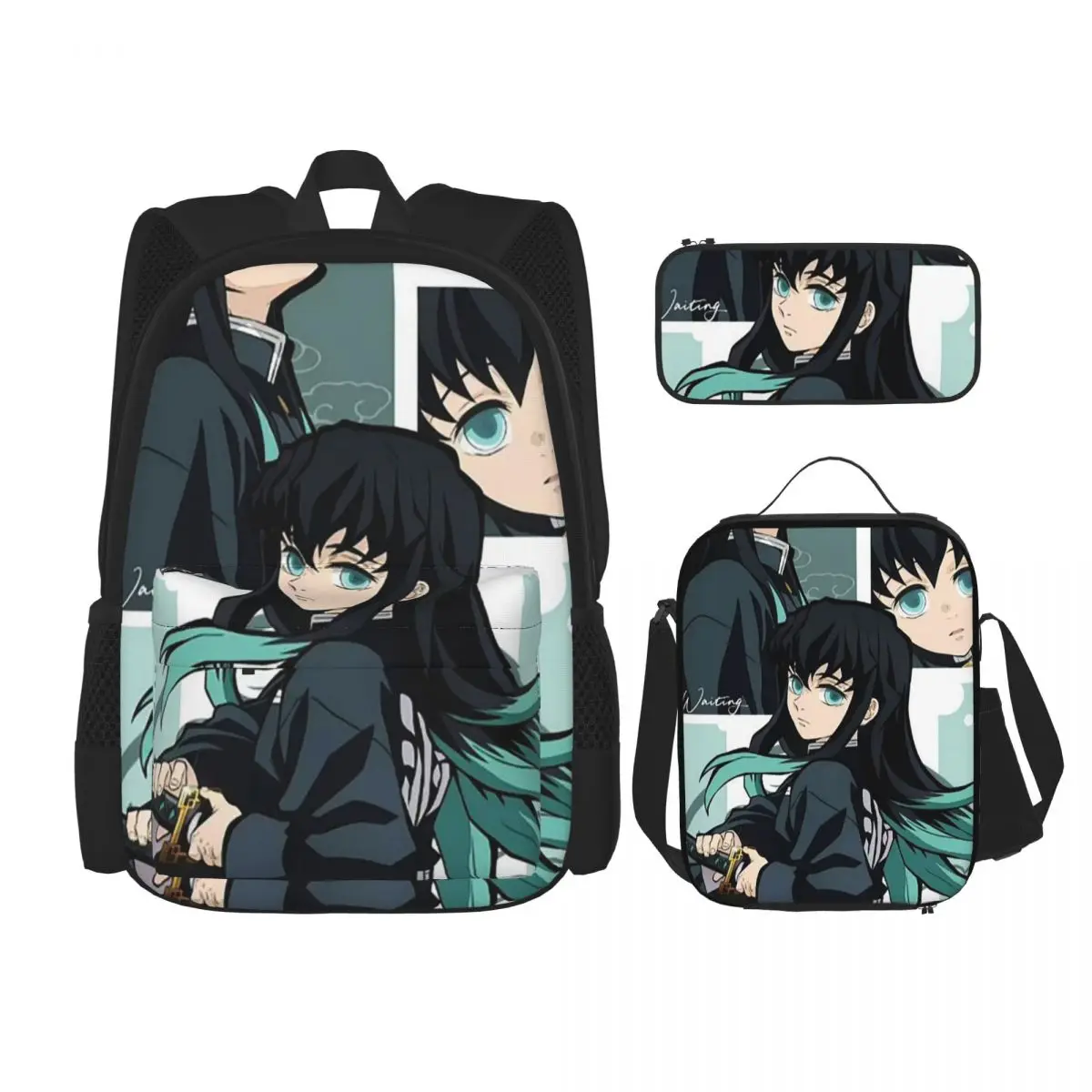Muichiro Tokito Backpacks Boys Girls Bookbag Students School Bags Cartoon Kids Rucksack Lunch Bag Pen Bag Three-Piece Set
Muichiro Tokito Backpacks Boys Girls Bookbag Students School Bags Cartoon Kids Rucksack Lunch Bag Pen Bag Three-Piece Set