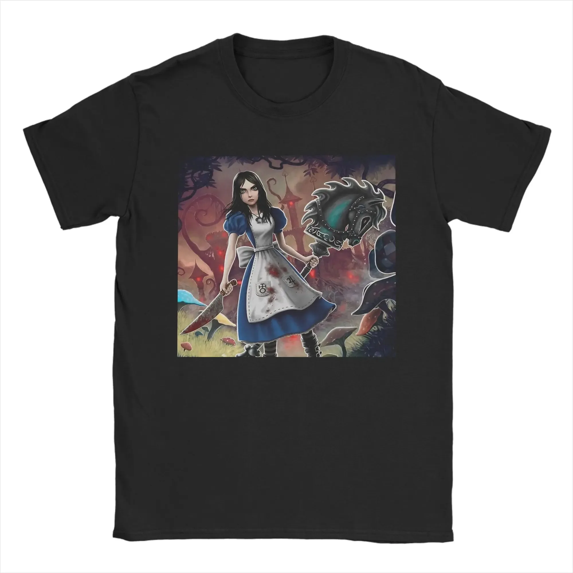 Classic Horror Game Alice Madness Returns Graphic Print T-Shirt Women Men Harajuku Fashion Oversized Cotton Solf Summer New Tee
Classic Horror Game Alice Madness Returns Graphic Print T-Shirt Women Men Harajuku Fashion Oversized Cotton Solf Summer New Tee