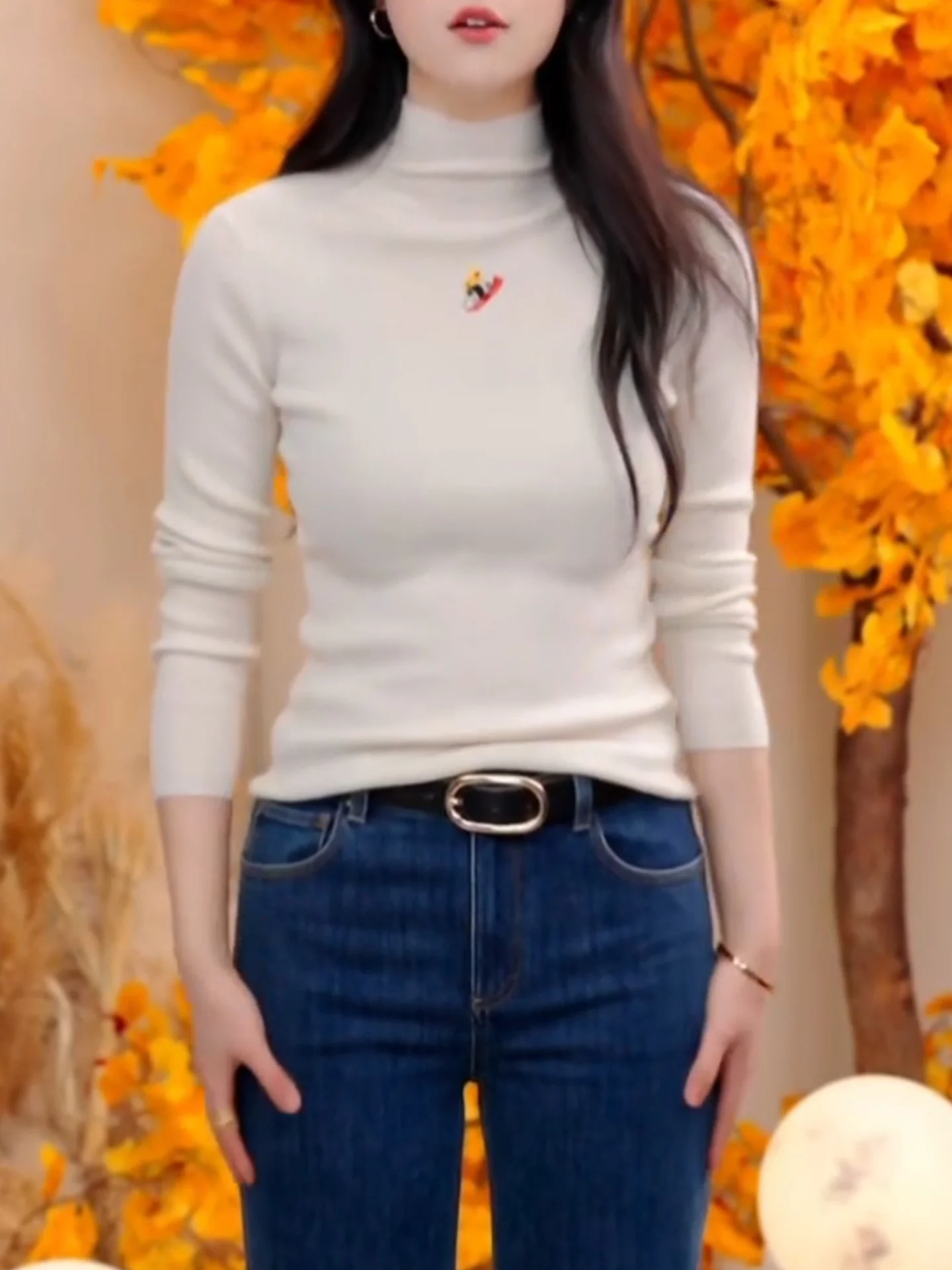 Коврик женский вязаный с высоким воротником Long Sve Base irt Белая внутренняя одежда Осень Зима Faion Casual Sle
Коврик женский вязаный с высоким воротником Long Sve Base irt Белая внутренняя одежда Осень Зима Faion Casual Sle