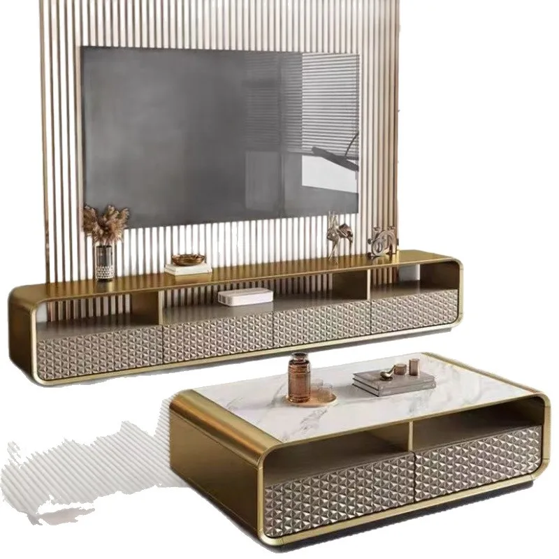 Italian light luxury coffee table combination modern minimalist living room TV cabinet villa slate solid wood high-en
Italian light luxury coffee table combination modern minimalist living room TV cabinet villa slate solid wood high-en