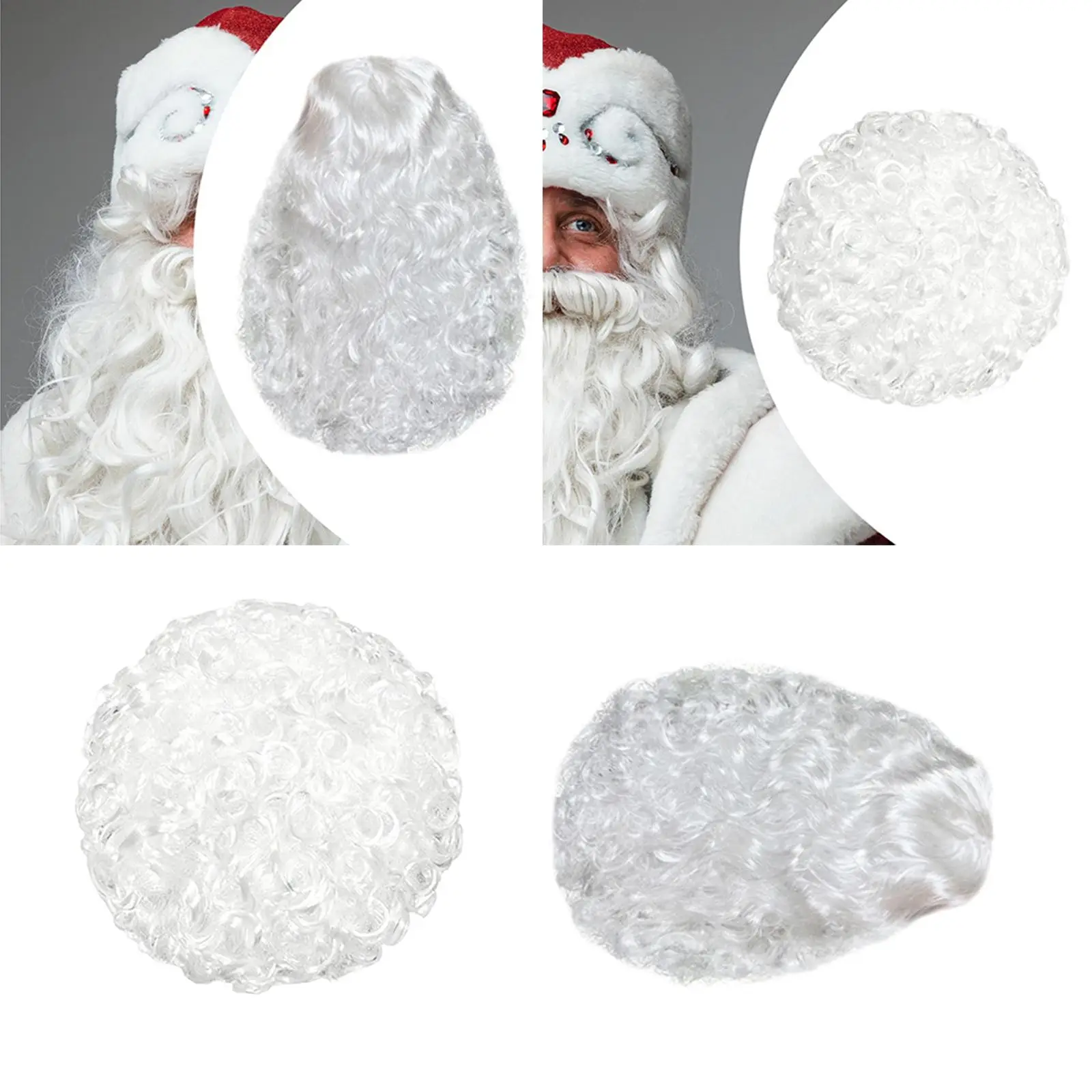 Рождественский парик Санта-Клауса, старик, белые вьющиеся синтетические волосы, классический костюм, аксессуар для праздничного подарка и вечеринки
Рождественский парик Санта-Клауса, старик, белые вьющиеся синтетические волосы, классический костюм, аксессуар для праздничного подарка и вечеринки