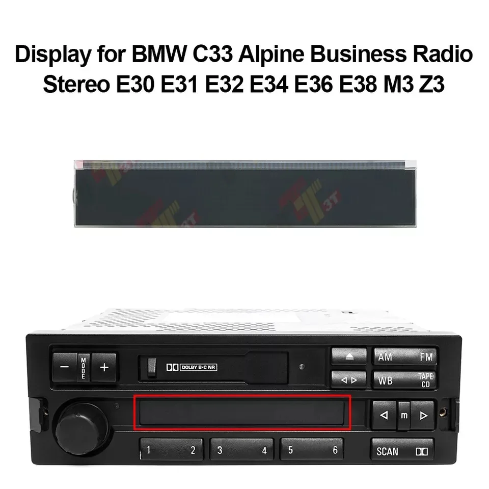 Dashboard Display for BMW C33 Alpine Business Radio Stereo E30 E31 E32 E34 E36 E38 M3 Z3
Dashboard Display for BMW C33 Alpine Business Radio Stereo E30 E31 E32 E34 E36 E38 M3 Z3