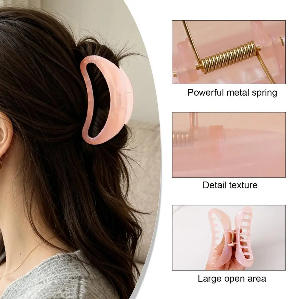 Strong Grip Hair Claw, Jelly Semi-Transparent Hair Clip with Anti-Slip Teeth, Crescent-Shaped Openwork Claw, Hair Accessory Vers
Strong Grip Hair Claw, Jelly Semi-Transparent Hair Clip with Anti-Slip Teeth, Crescent-Shaped Openwork Claw, Hair Accessory Vers