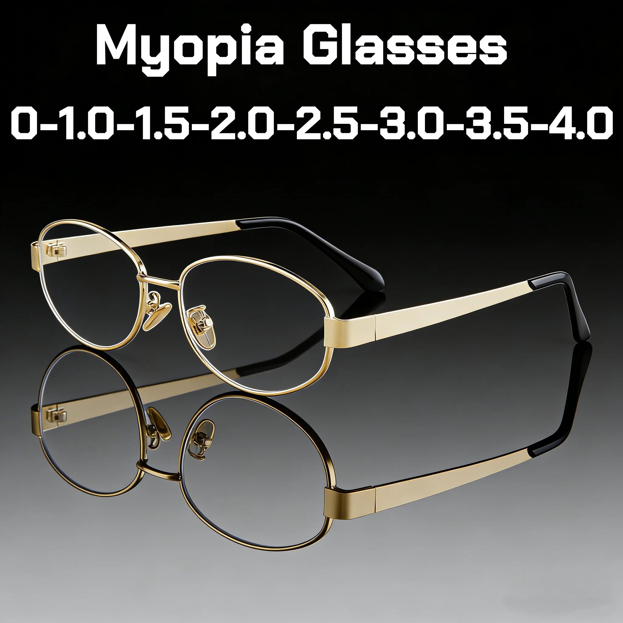 Luxury Metal Oval Frame Myopia Glasses Frames Anti Blue Light Near Sight Eyeglasses Frames Women New Trendy Photography Eyewear
Luxury Metal Oval Frame Myopia Glasses Frames Anti Blue Light Near Sight Eyeglasses Frames Women New Trendy Photography Eyewear