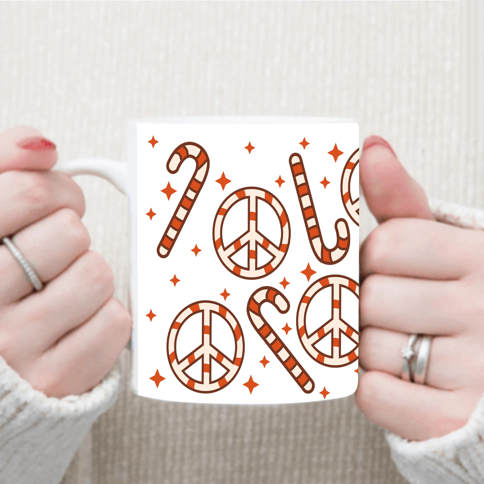 1pc Retro Candy Cane Pattern 3d Print 11oz Sublimation Ceramic Mug Tea Milk Coffee Cup Merry Xmas Trendy Cup Christmas Favor
1pc Retro Candy Cane Pattern 3d Print 11oz Sublimation Ceramic Mug Tea Milk Coffee Cup Merry Xmas Trendy Cup Christmas Favor