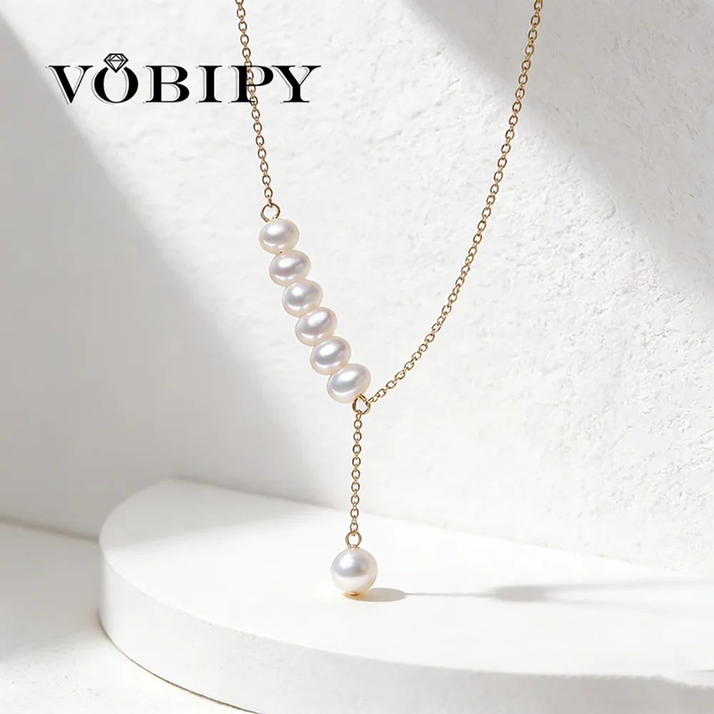 VOBIPY Natural Freshwater Pearl Y-shaped Necklace for Women Classic Fashion Elegant Jewelry Gift for Daily Wear Party Wedding
VOBIPY Natural Freshwater Pearl Y-shaped Necklace for Women Classic Fashion Elegant Jewelry Gift for Daily Wear Party Wedding