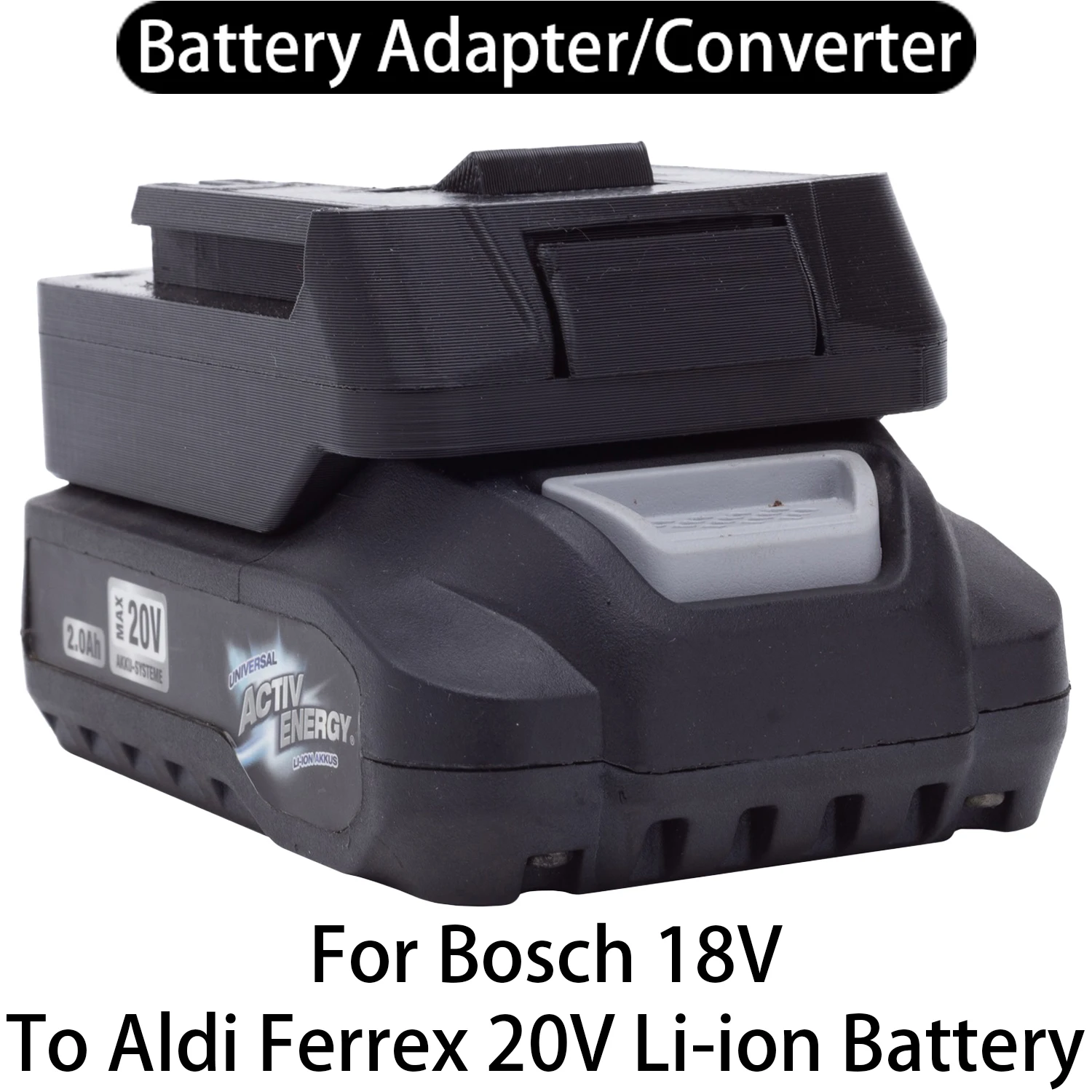 Adapter Converter For Bosch 18V Li-ion Tool To Aldi Ferrex 20V LI-ion Battery Adapter Converter Power Tool Accessory
Adapter Converter For Bosch 18V Li-ion Tool To Aldi Ferrex 20V LI-ion Battery Adapter Converter Power Tool Accessory