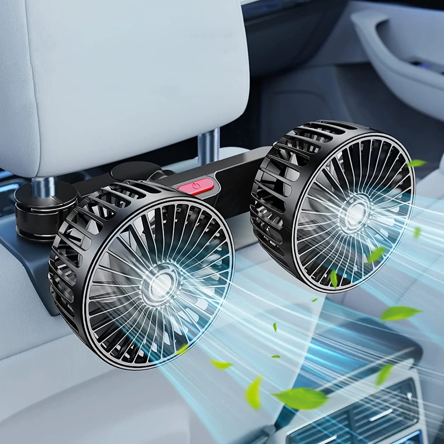 Автомобильный вентилятор 360 ° Вентилятор для охлаждения спинки автомобильного сиденья с 3 скоростями, USB-зарядкой, двумя головками, регулируемым вращением, для автомобиля и дома
Автомобильный вентилятор 360 ° Вентилятор для охлаждения спинки автомобильного сиденья с 3 скоростями, USB-зарядкой, двумя головками, регулируемым вращением, для автомобиля и дома