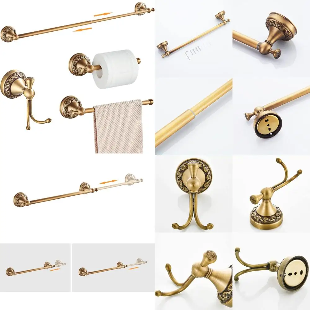 Винтажный бронзовый набор фурнитуры для ванной комнаты: регулируемая вешалка для полотенец, держатель для туалетной бумаги, вешалка для полотенец для рук, крючки, Essential Bathroom Acce
Винтажный бронзовый набор фурнитуры для ванной комнаты: регулируемая вешалка для полотенец, держатель для туалетной бумаги, вешалка для полотенец для рук, крючки, Essential Bathroom Acce